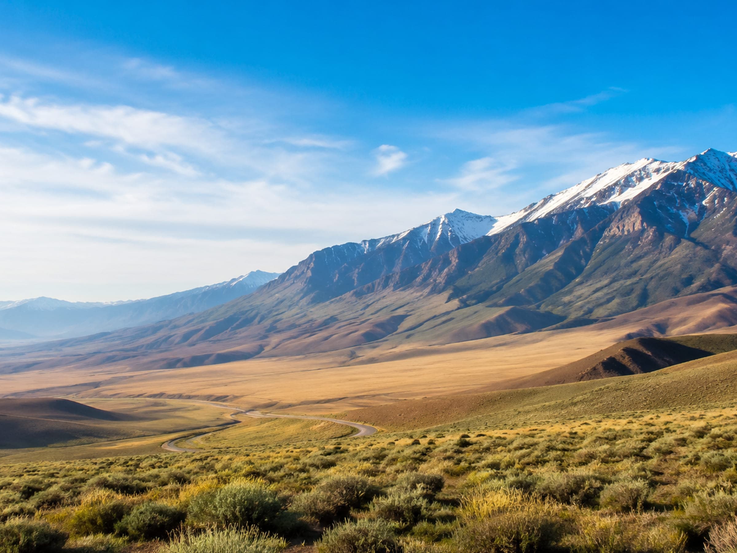 A broad Tianshan mountain corridor above Xinjiang's open high plain