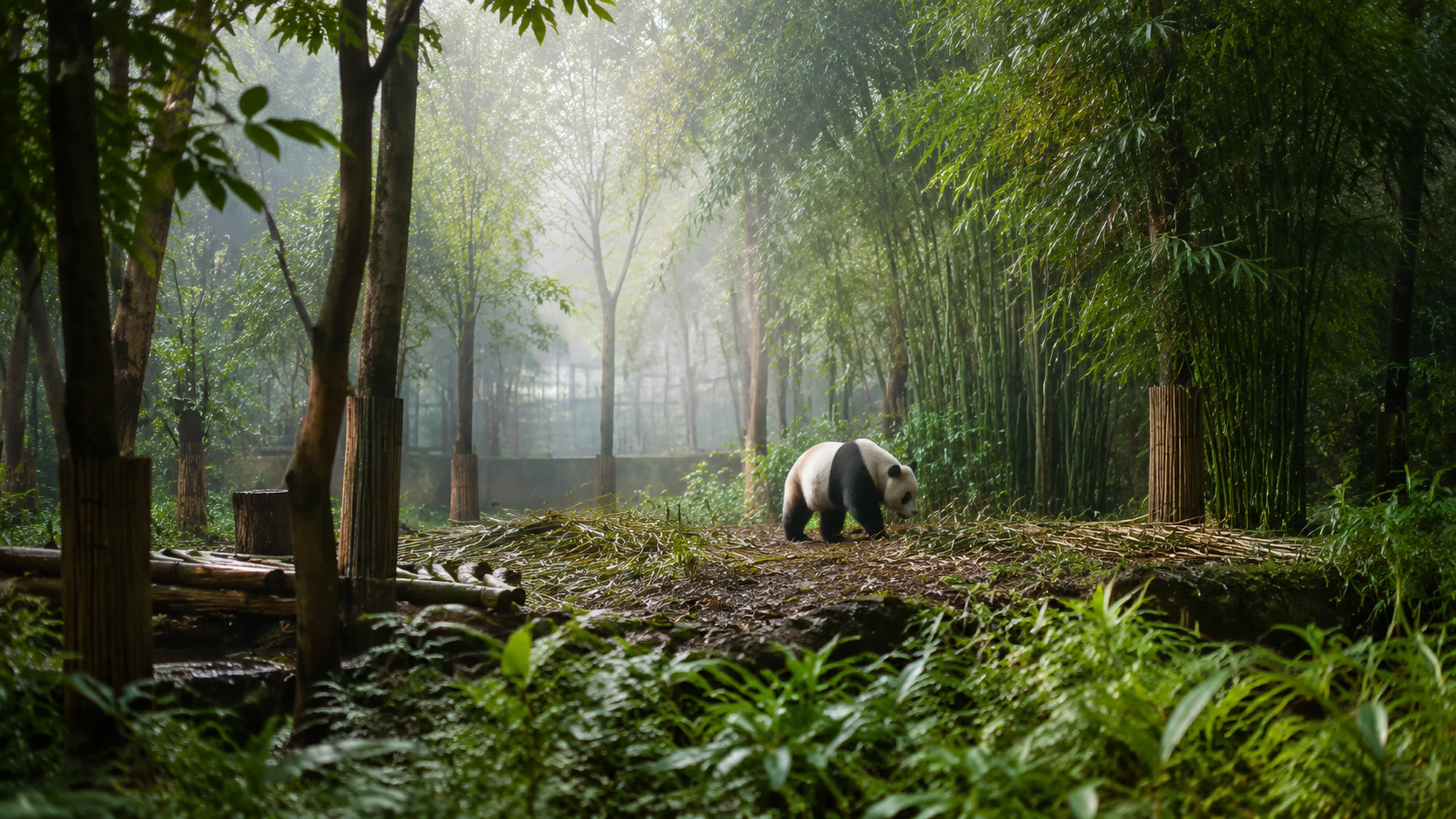 Chengdu scenery begins with morning pandas and city parks