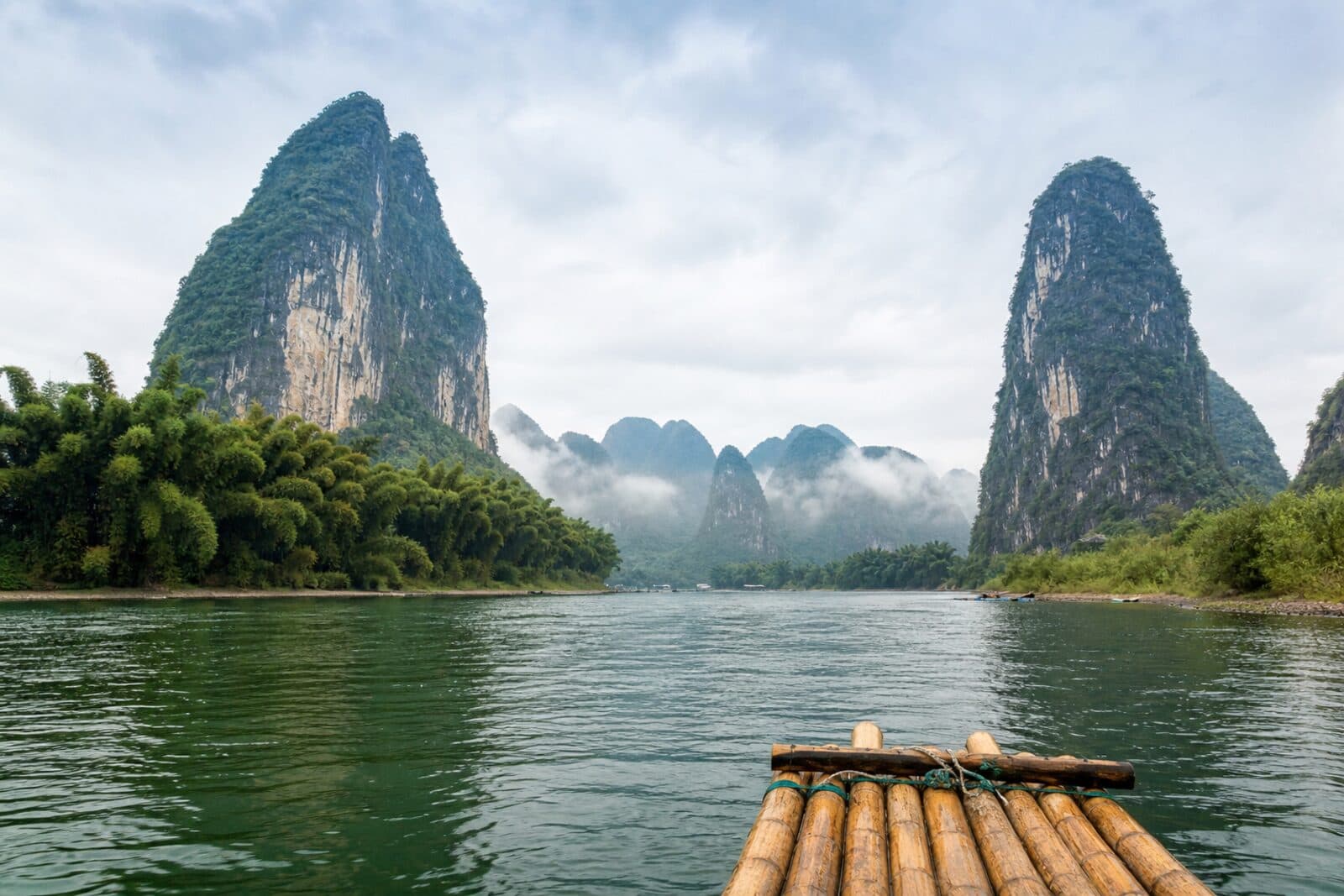 Karst peaks along the Li River in Guilin